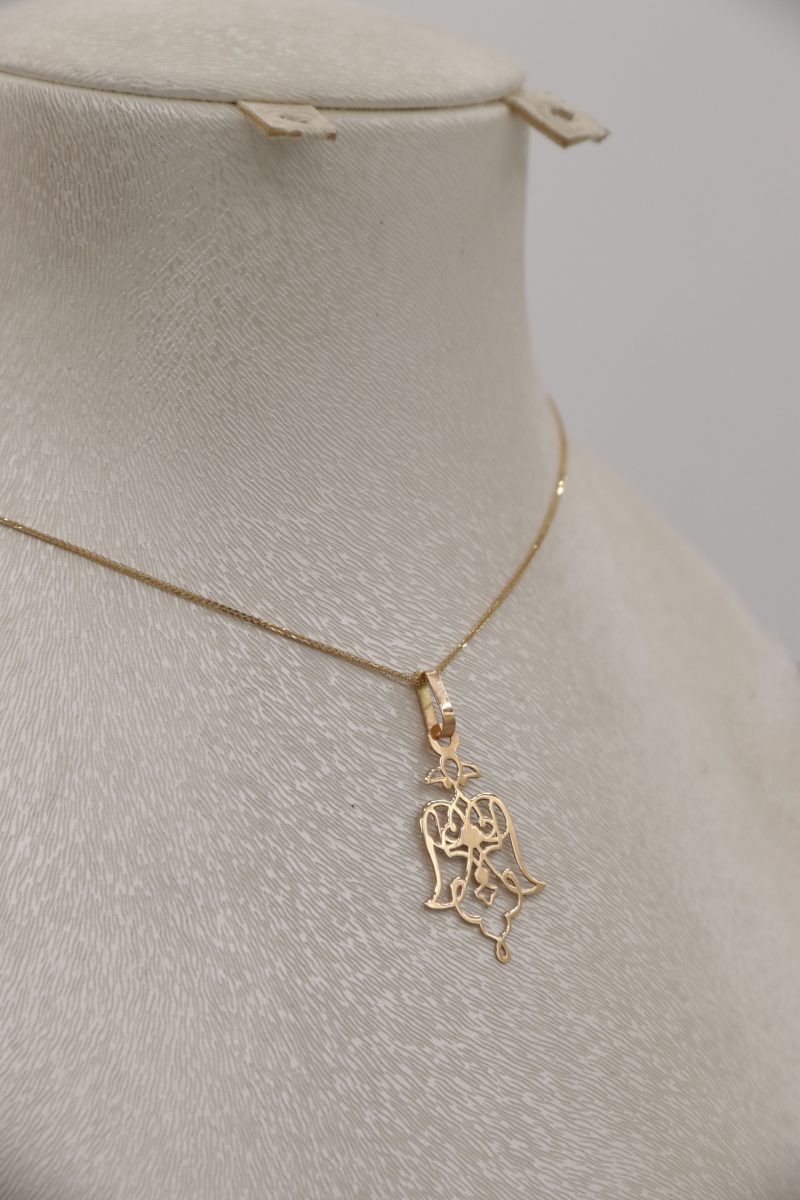 اویز طلا لیزری طرح اسلیمی - Image 1