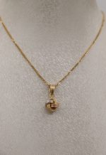 اویز طلاگره سه رنگ