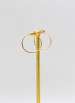 گوشواره حلقه ای تراش خورده - Image 2