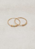 گوشواره حلقه ای البرناردو تراش خورده 5 گوی - Image 2