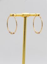 گوشواره حلقه ای البرناردو تراش خورده 5 گوی