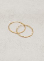 گوشواره حلقه ای تراش خورده(سایز بزرگ) - Image 2