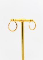 گوشواره حلقه ای زیرخاکی تراش خورده