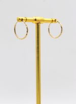 گوشواره حلقه ای تراش خورده