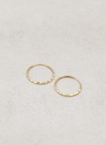 گوشواره حلقه ای تراش خورده - Image 2