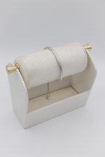 دستبند کراواتی النگویی سفید - Image 2