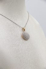 آویز طلا آوا ( گرد سفید) - Image 2