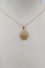 آویز طلا آوا (گرد دورنگ)