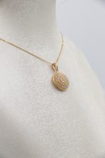 آویز طلا آوا (گرد دورنگ) - Image 2