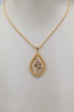 آویز طلا گل گندم