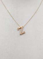 آویز طلا حروف انگلیسی سه بعدی حرف Z - Image 2