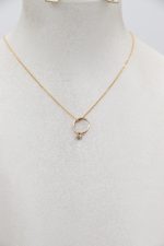 آویز طلا طرح حلقه - Image 2