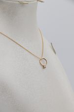 آویز طلا طرح حلقه