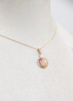 آویز طلا انار با حک نوشته (یلدای منی)