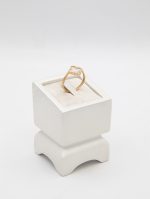 انگشتر ونکلیف سنگ سفید تک گل