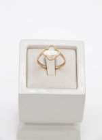 انگشتر ونکلیف سنگ سفید تک گل - Image 2