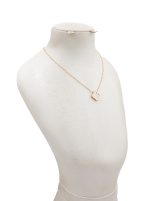 گردنبند ونکلیف سنگ سفید تک گل