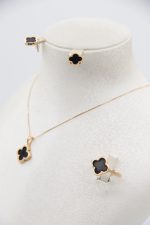 نیم ست ونکلیف سنگ مشکی - Image 3