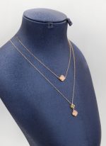 نیم ست ونکلیف سنگ صورتی