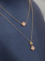 نیم ست ونکلیف سنگ صورتی - Image 3