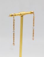 گوشواره آویزی گوی و طنابی