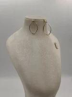 گوشواره حلقه ای هندسی اشکی - Image 3