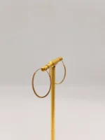 گوشواره حلقه ای اشکی مات - Image 2