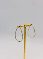 گوشواره حلقه ای اشکی تراش خورده - Image 2